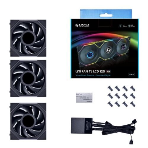 Lian Li ST120 LCD Fans Triple Pack Black
