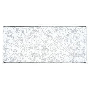 Womier Topographic Themed Large Desk Mat