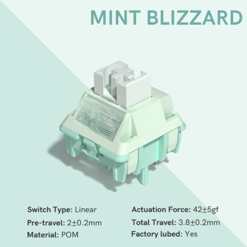 Womier Mint Blizzard Linear Factory Lubed Switch Womier Mint Blizzard Linear Factory Lubed Switch