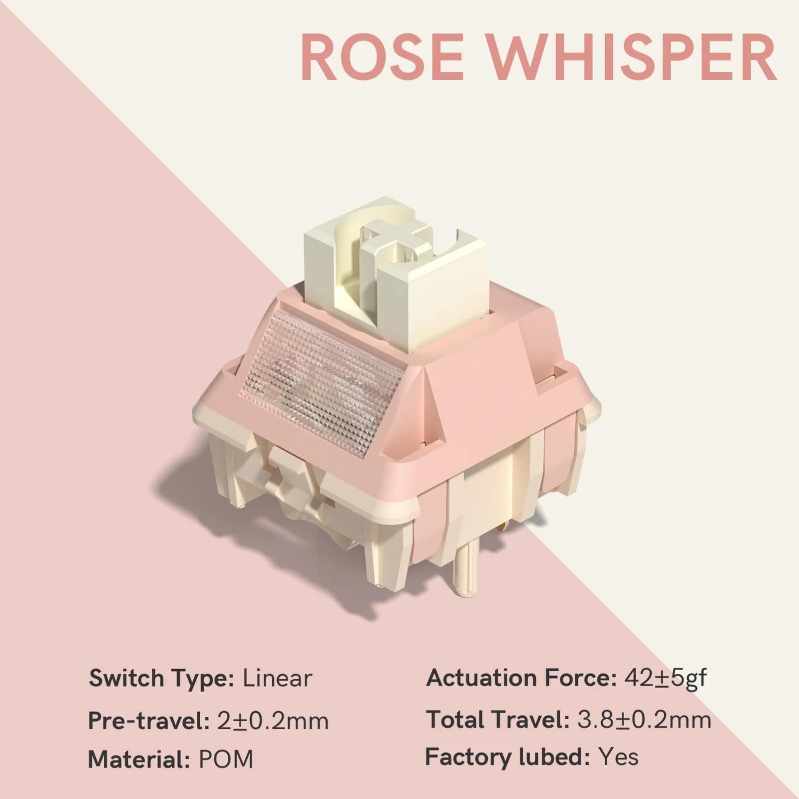 Womier Rose Whisper Linear Factory Lubed Switch