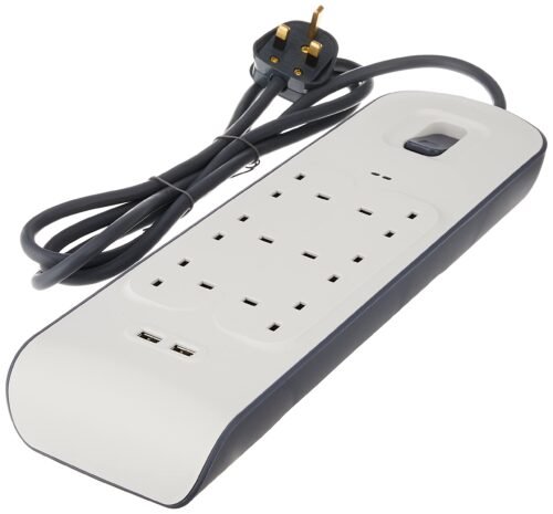 Belkin Surge Master 6 Outlets 2M Strip with 2 USB Ports