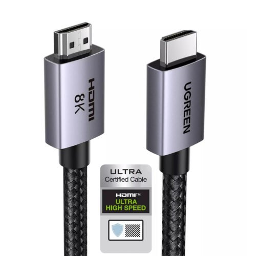 ugreen hdmi 8K cable male to male zinc alloy shell braided gray 1.5m