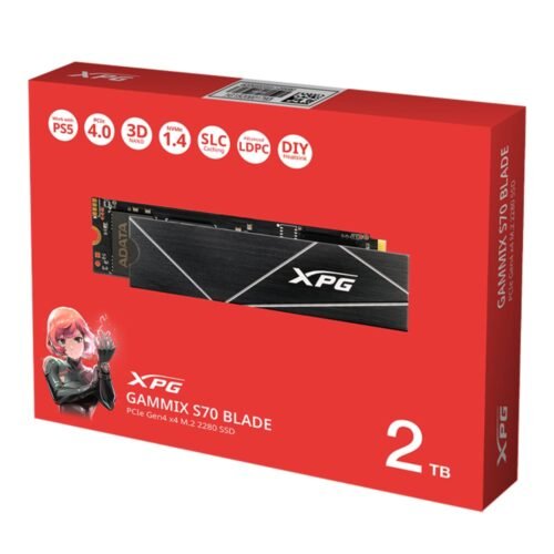 XPG S70 Blade 2TB Gen 4 M.2 SSD 7400MBps XPG S70 Blade 2TB Gen 4 M.2 SSD 7400MBps
