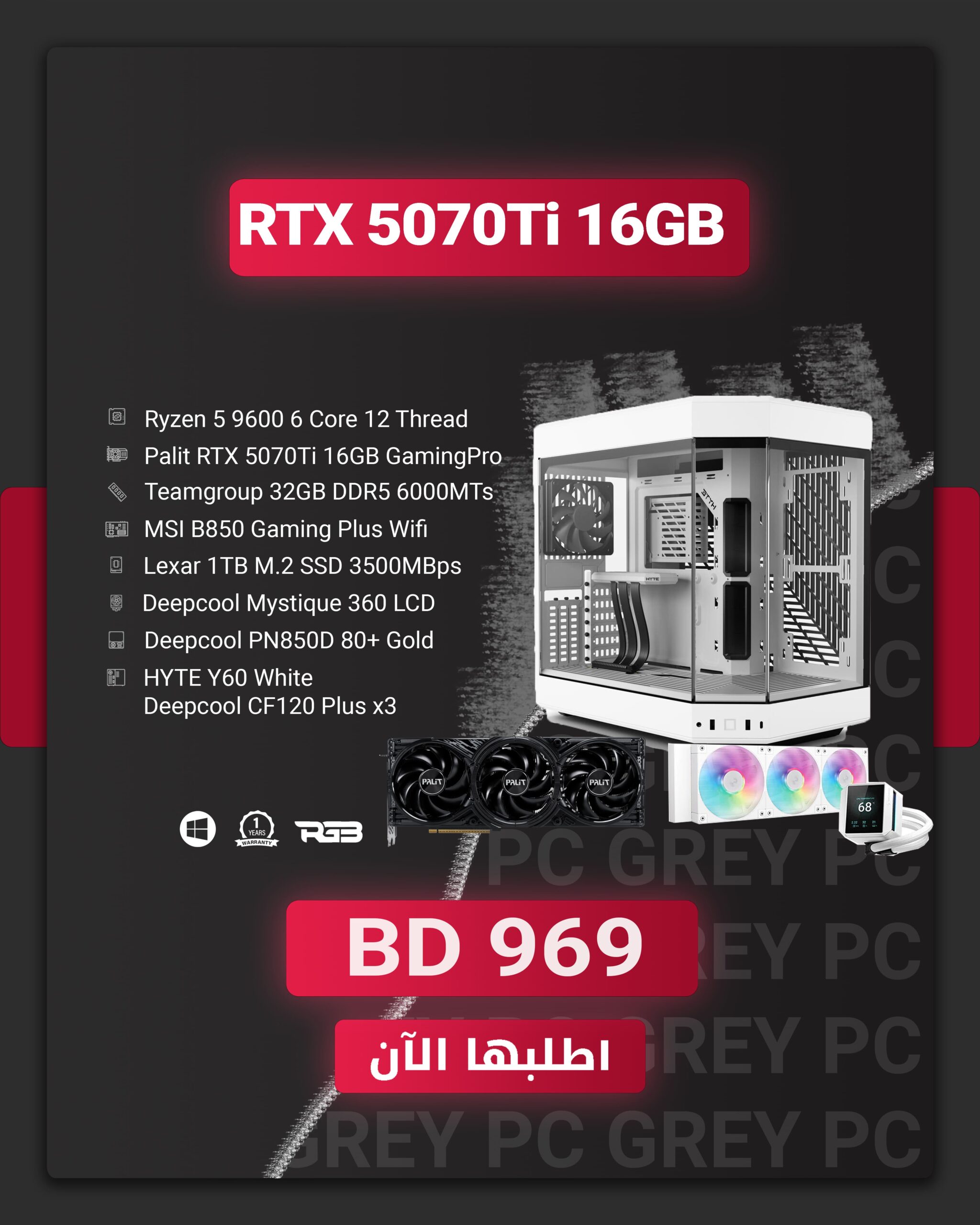 9600 5070tI y60 whITE bUILD (1)