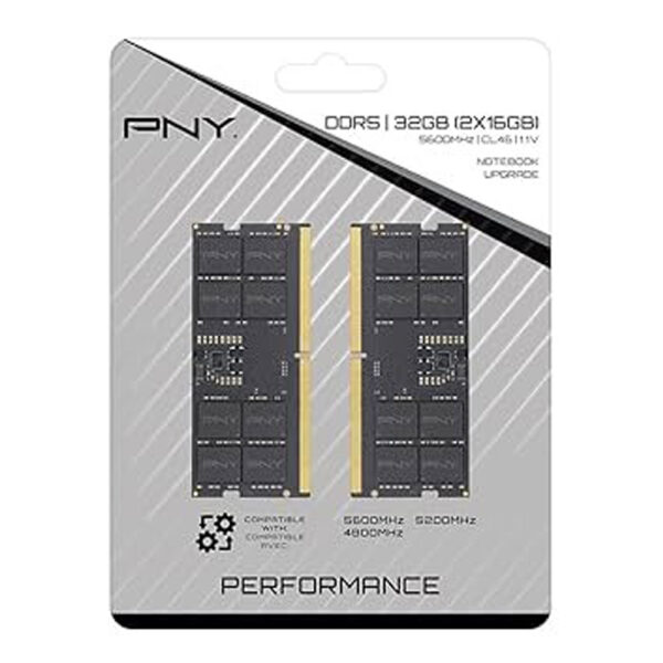 PNY 32GB DDR5 5600MTs Laptop Memory RAM 16x2 GB