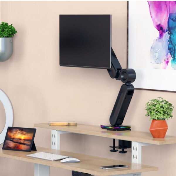 Devo Gaming Monitor Arm - Flexi Elite 1 - Black