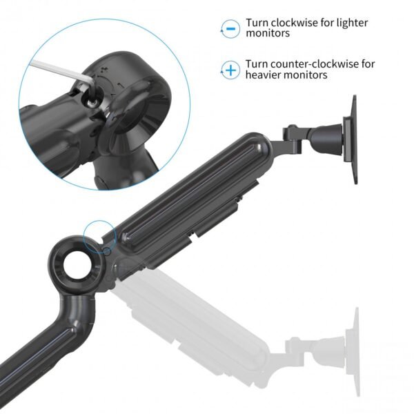 Devo Gaming Monitor Arm - Flexi Pro 1 - Black