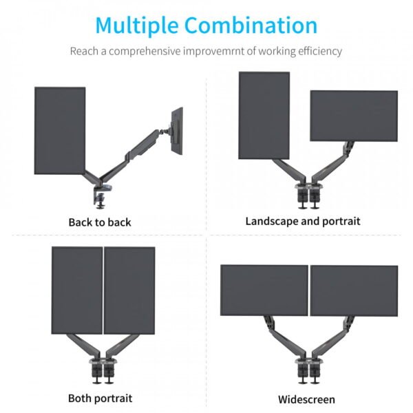 Devo Gaming Monitor Arm - Flexi Core 2 - Black
