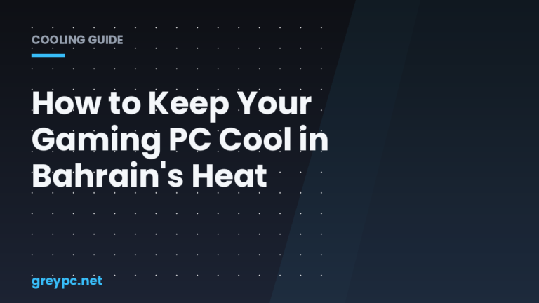 Gaming PC cooling setup with AIO liquid cooler and case fans for Bahrain heat