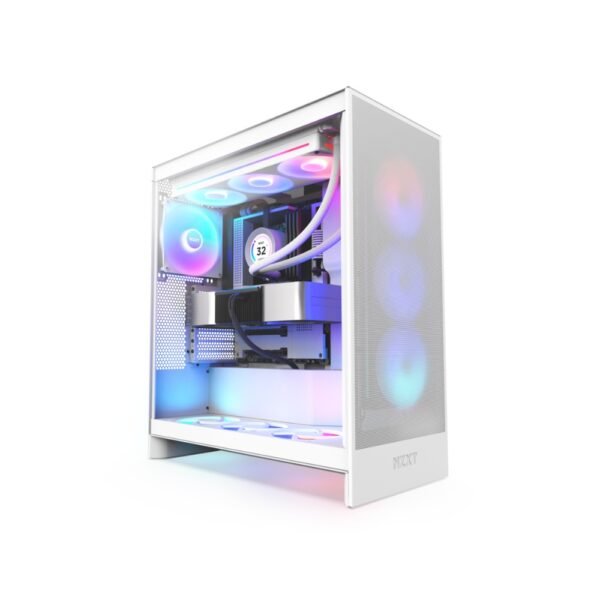 NZXT H7 FLOW RGB - ATX MID TOWER CASE - White