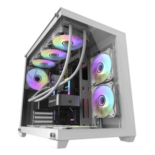 Darkflash C285P V2 White 7x Fans included RGB Gaming Case Bahrain Darkflash C285P V2 White 7x Fans included RGB Gaming Case Bahrain