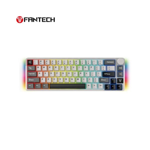 Fantech MK919 66-Key ARGB Mechanical Keyboard - Grey Blue Switch, 2.4GHz/BT/Wired (MK919GB)