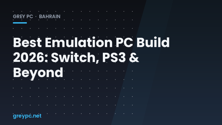 Compact PC build for retro console emulation set up beside a TV