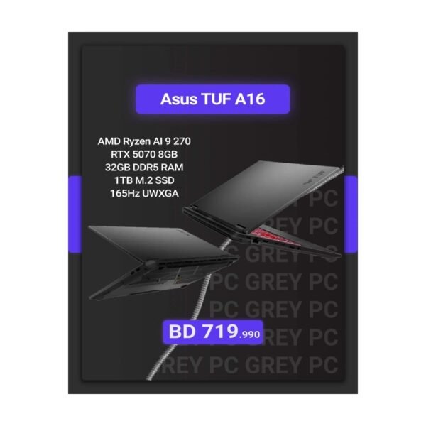 ASUS TUF A16 | AI 9 270 |  RTX 5070 | 32GB | 1TB