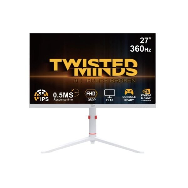 Twisted Minds 27" Full HD 360Hz 0.5ms IPS Gaming Monitor - White (TMA27FHD360IPS)