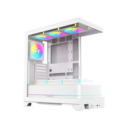 Acegeek Photon RGB Case with 7 Fans - White