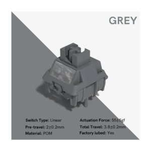 Womier Grey Linear Factory Lubed Switch 35PCs