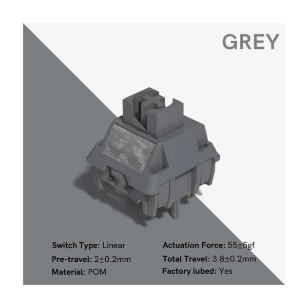 Womier Grey Linear Factory Lubed Switch 35PCs