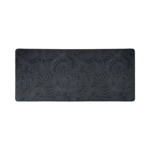 Womier Topographic Themed Large Desk Mat Black