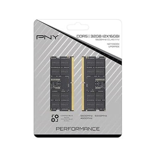 PNY 32GB DDR5 5600MTs Laptop Memory (16x2)