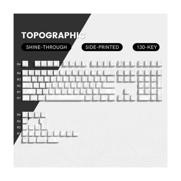 Womier White Topography Key Caps