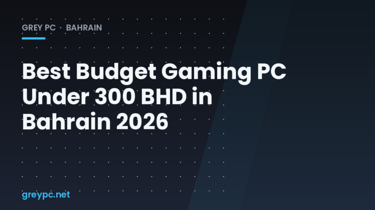 Budget gaming PC build under 300 BHD with case, motherboard and RAM laid out on a desk in Bahrain
