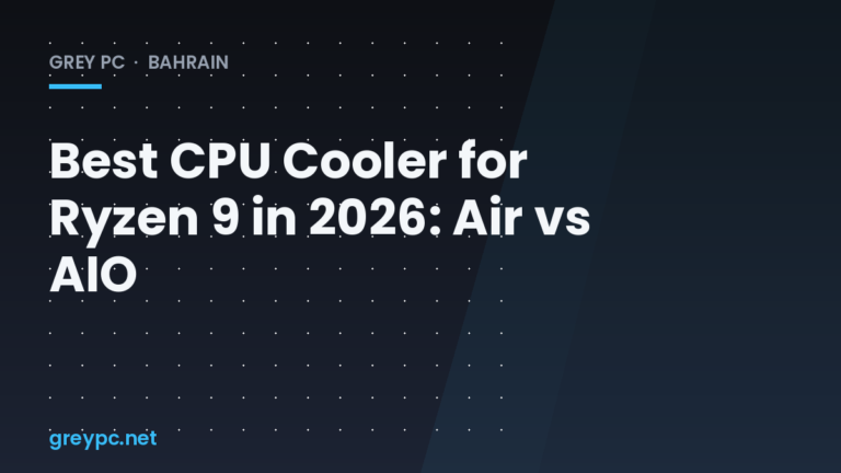 Air cooler and AIO liquid cooler compared side by side for a Ryzen 9 PC build in Bahrain