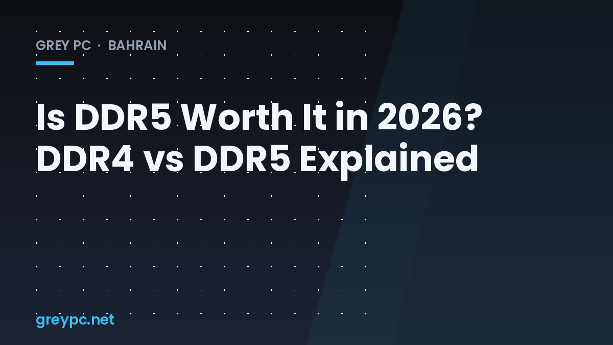 DDR5 memory modules beside a DDR4 stick illustrating the DDR4 vs DDR5 2026 upgrade comparison