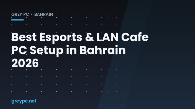 Esports and LAN cafe gaming PC setup with RGB lighting in Bahrain