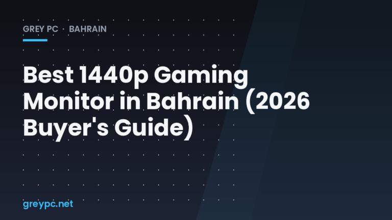 27-inch 1440p gaming monitor set up on a desk in Bahrain