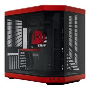 hyte-y70-black-cherry HYTE Y70 Dual Chamber Mid-Tower ATX Case — Black Cherry (Black/Red)