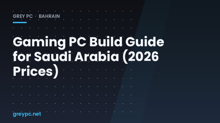 Custom gaming PC tower with RGB lighting built for a Saudi Arabia gaming setup