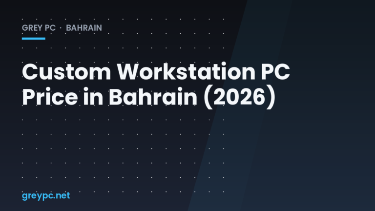 Custom workstation PC build with a professional graphics card, priced for buyers in Bahrain