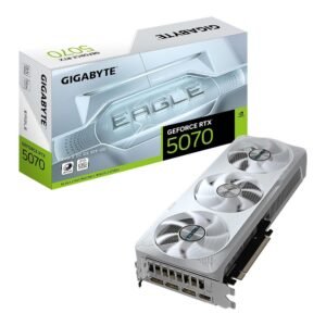 Gigabyte GeForce RTX 5070 EAGLE OC ICE SFF 12GB White Gigabyte GeForce RTX 5070 EAGLE OC ICE SFF 12GB GDDR7 white graphics card