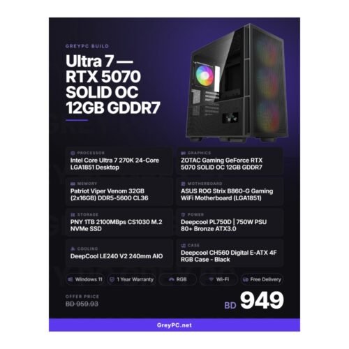 greypc-build-ultra7-270k-rtx5070-solid-oc GreyPC Build: Intel Core Ultra 7 270K + RTX 5070 SOLID OC 12GB GDDR7