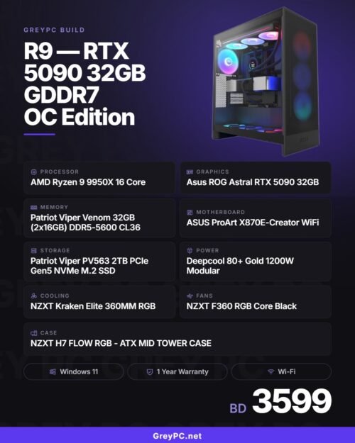 greypc-r9-9950x-rtx5090-build GreyPC Build: AMD Ryzen 9 9950X / RTX 5090 32GB GDDR7 OC Edition