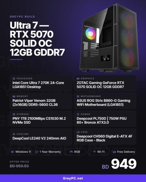 greypc-ultra7-270k-rtx5070-solid-oc-build GreyPC Build: Intel Core Ultra 7 270K + RTX 5070 SOLID OC 12GB GDDR7