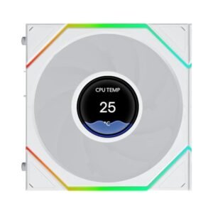 lian-li-uni-fan-tl-lcd-120-reverse-white-single LIAN LI UNI FAN TL-LCD 120mm Reverse Edition White Single Pack